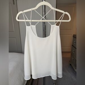 White Camisole Blouse Sleeveless top Size Medium